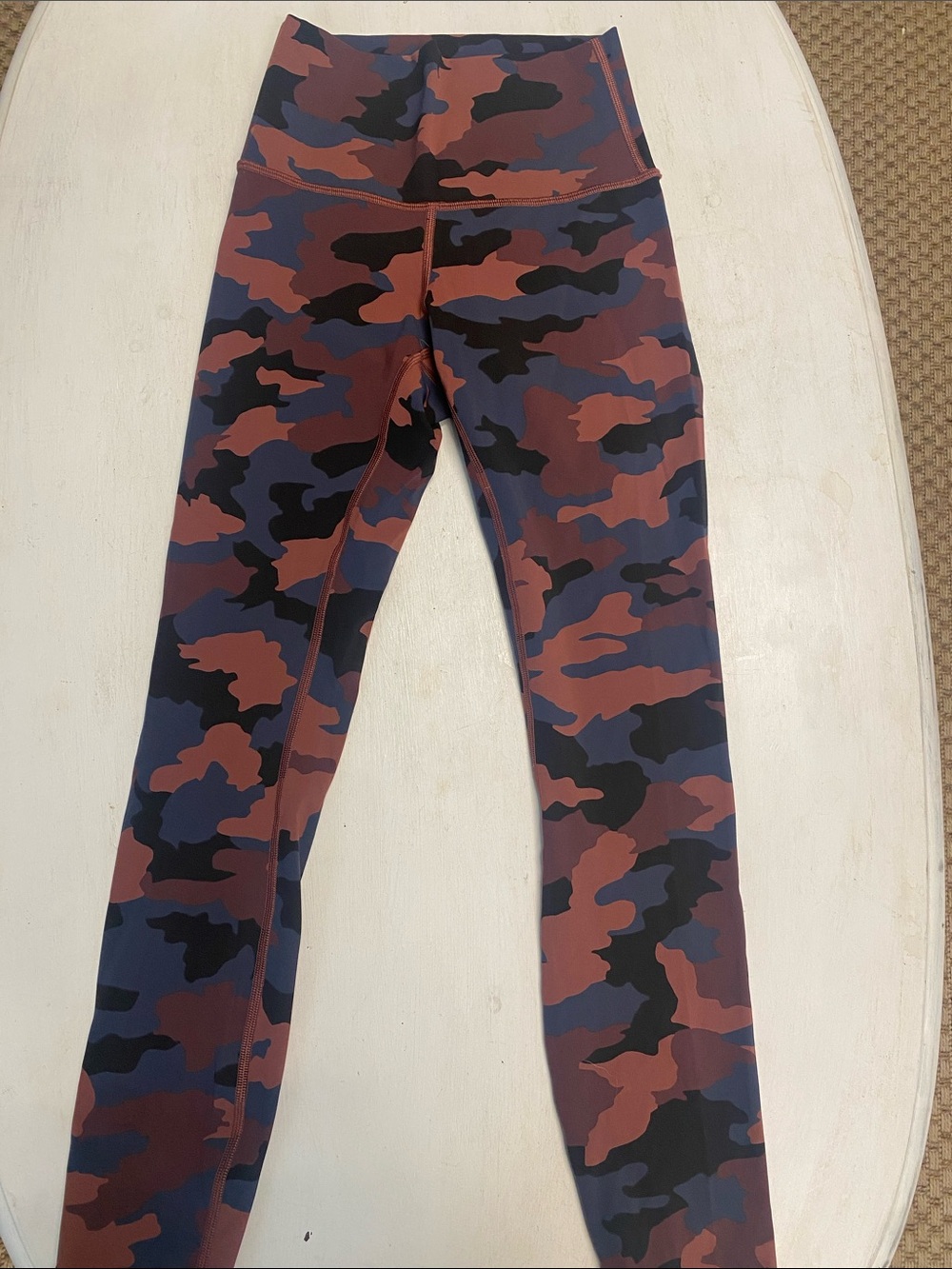 lululemon athletica High-Waist Camo Leggings in Rust & Navy